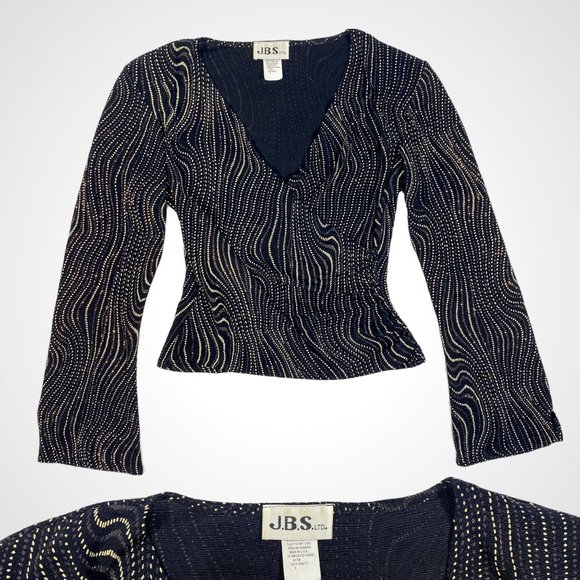 J.B.S. Ltd Vintage Funky Bell Sleeve Top - Picture 4 of 4